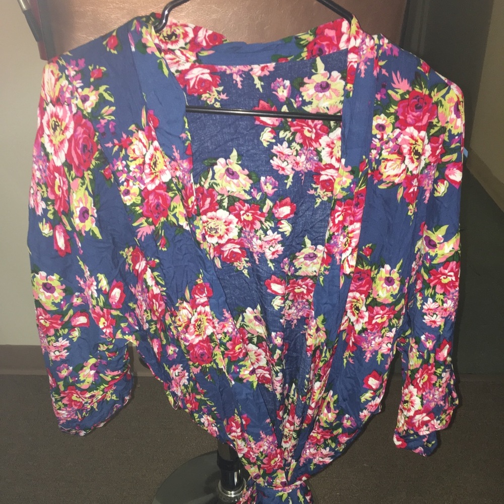 Floral Print Kimono